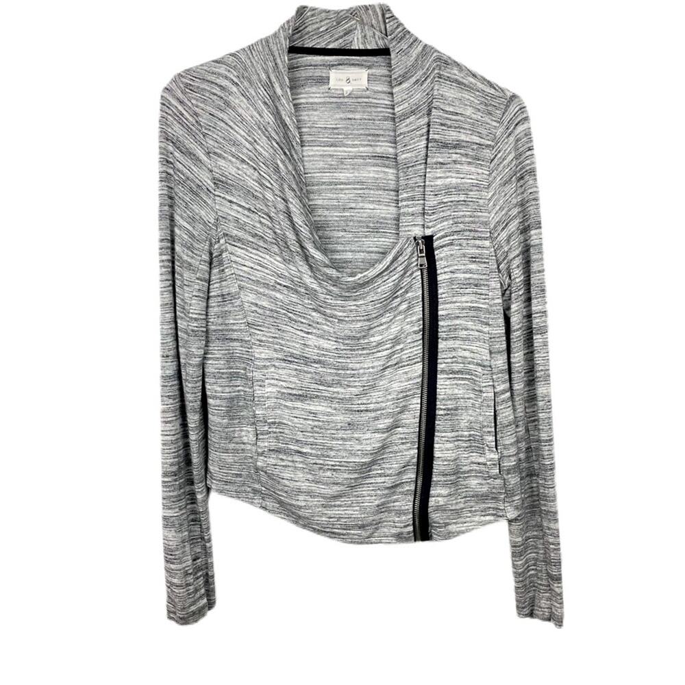 Lou & Grey Moto Zip Cardigan Jacket Sz M